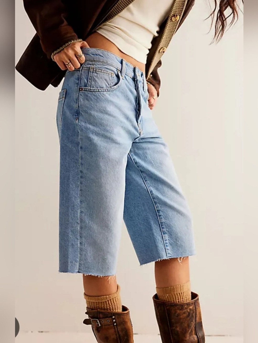 We The Free Low-Rise Relaxed Capri Jeans In Drummer Boy